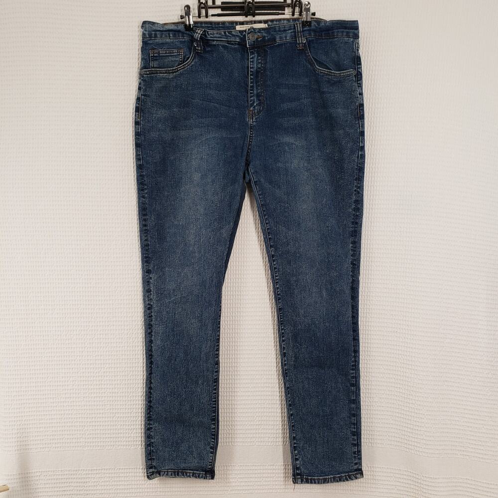 Refinery Republic Jeans Mens 40x32 (Actual 40x30) Blue Denim Slim Leg Stone Wash